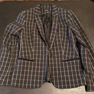 Tommy Hilfiger Women's Checked Windowpane One Button Blazer Jacket Size 8